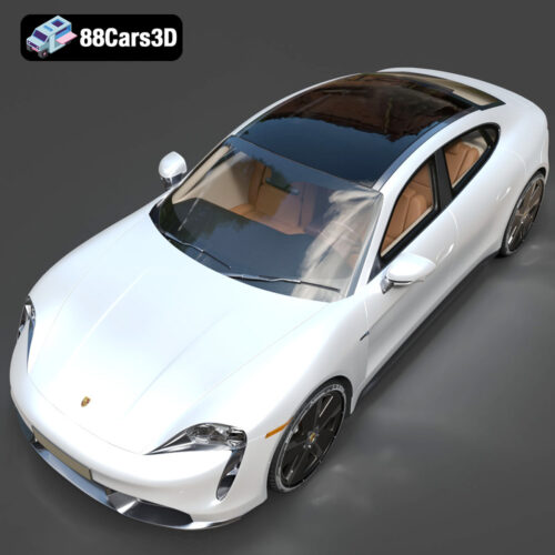Porsche Taycan Turbo S 3D Model Download STL FBX OBJ GLB Blend - Gallery Image 3 Porsche Taycan Turbo S