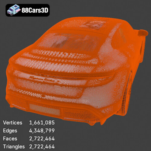 Porsche Taycan Turbo S 3D Model Download STL FBX OBJ GLB Blend - Gallery Image 1 Porsche Taycan Turbo S