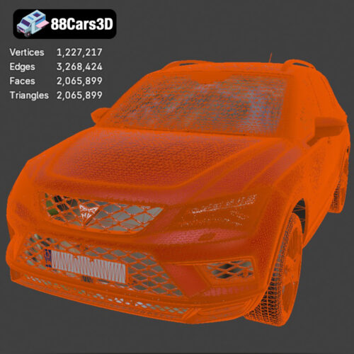 Seat Ateca Cupra 2018 3D Model Download STL FBX OBJ GLB Blend - Gallery Image 2 Seat Ateca Cupra 2018