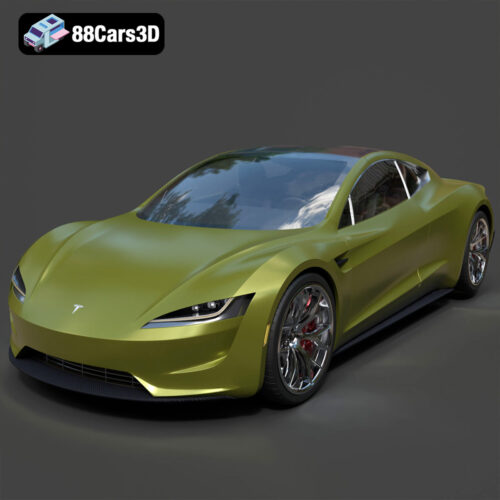 Tesla Roadster 2020 3D Model Download STL FBX OBJ GLB Blend - Gallery Image 8 Tesla Roadster 2020