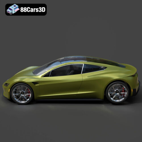 Tesla Roadster 2020 3D Model Download STL FBX OBJ GLB Blend - Gallery Image 7 Tesla Roadster 2020