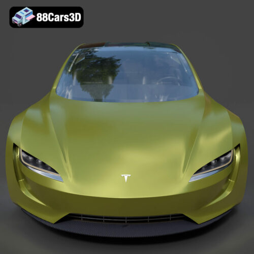 Tesla Roadster 2020 3D Model Download STL FBX OBJ GLB Blend - Gallery Image 4 Tesla Roadster 2020
