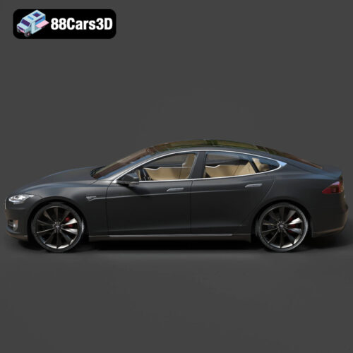 Tesla S-08 3D Model Download STL FBX OBJ GLB Blend - Gallery Image 8 Tesla S-08