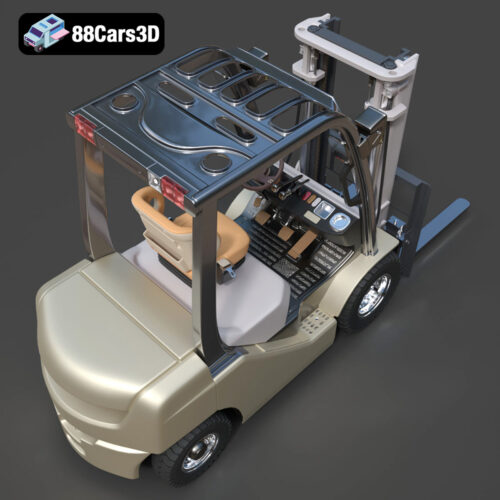 Toyota Forklift 8FD25-08 3D Model Download STL FBX OBJ GLB Blend - Gallery Image 5 Toyota Forklift 8FD25-08