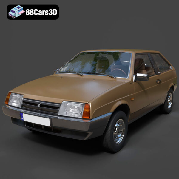 VAZ Lada 2108 1984 3D Model Download STL FBX OBJ GLB Blend - Gallery Image 8 VAZ Lada 2108 1984
