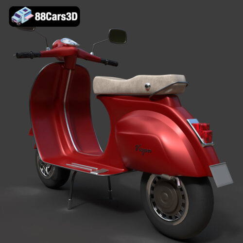 Vespa 01-08 3D Model Download STL FBX OBJ GLB Blend - Gallery Image 6 Vespa 01-08