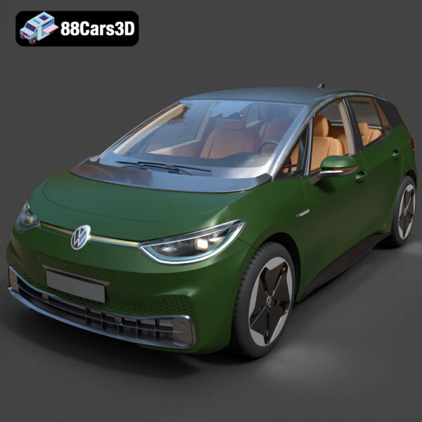 Volkswagen ID3 2021 3D Model Download STL FBX OBJ GLB Blend - Gallery Image 8 Volkswagen ID3 2021