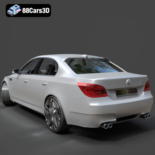 BMW M5 2008 3D Model Download STL FBX OBJ GLB Blend - Gallery Image 6 BMW M5 2008