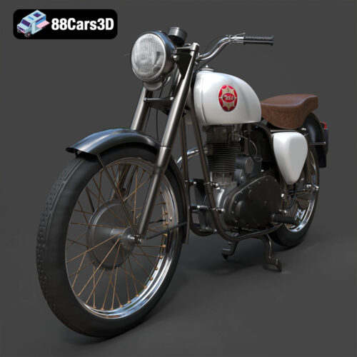 BSA 500 Goldstar 3D Model Download STL FBX OBJ GLB Blend - Gallery Image 8 BSA 500 Goldstar