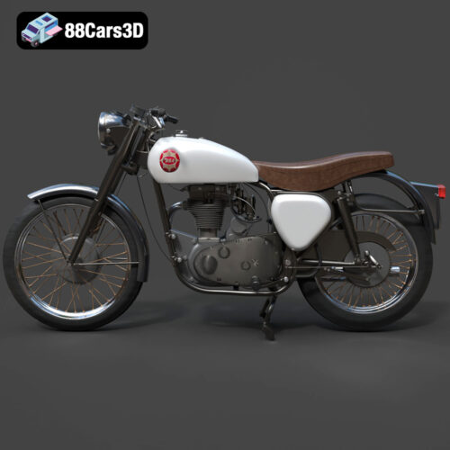 BSA 500 Goldstar 3D Model Download STL FBX OBJ GLB Blend - Gallery Image 7 BSA 500 Goldstar