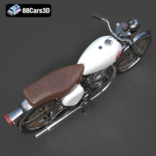 BSA 500 Goldstar 3D Model Download STL FBX OBJ GLB Blend - Gallery Image 4 BSA 500 Goldstar
