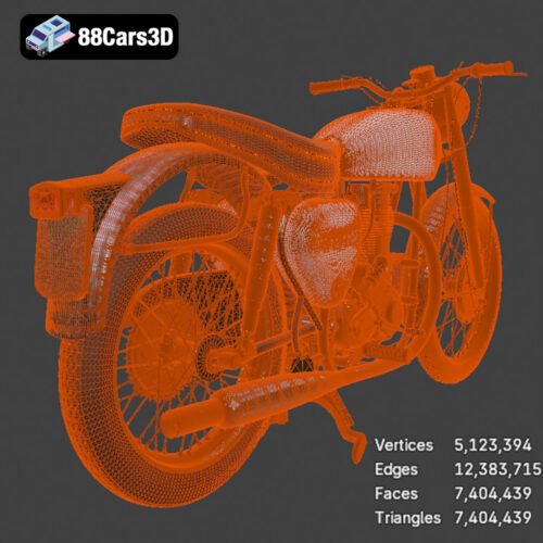 BSA 500 Goldstar 3D Model Download STL FBX OBJ GLB Blend - Gallery Image 1 BSA 500 Goldstar