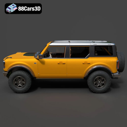 Ford Bronco 4-Door 2021 3D Model Download STL FBX OBJ GLB Blend - Gallery Image 7 Ford Bronco 4-Door 2021