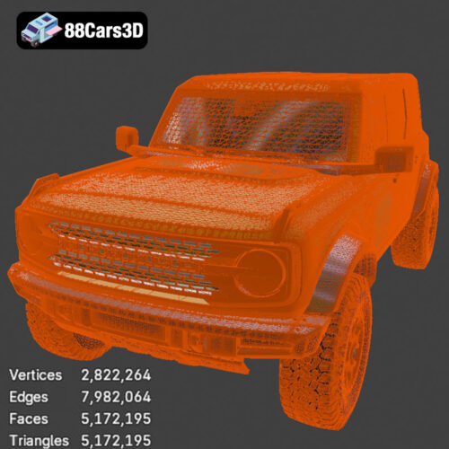 Ford Bronco 4-Door 2021 3D Model Download STL FBX OBJ GLB Blend - Gallery Image 2 Ford Bronco 4-Door 2021