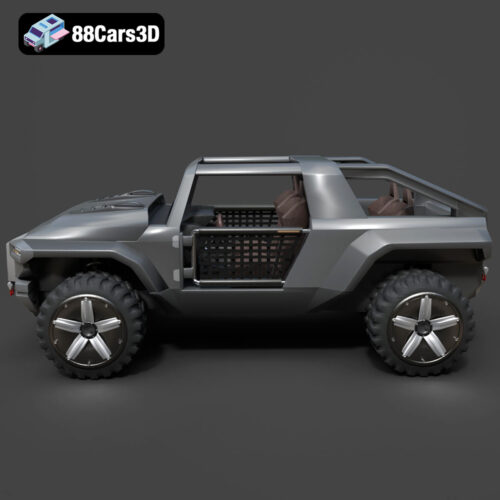Cactus Jeep 3D Model Download STL FBX OBJ GLB Blend - Gallery Image 7 Cactus Jeep