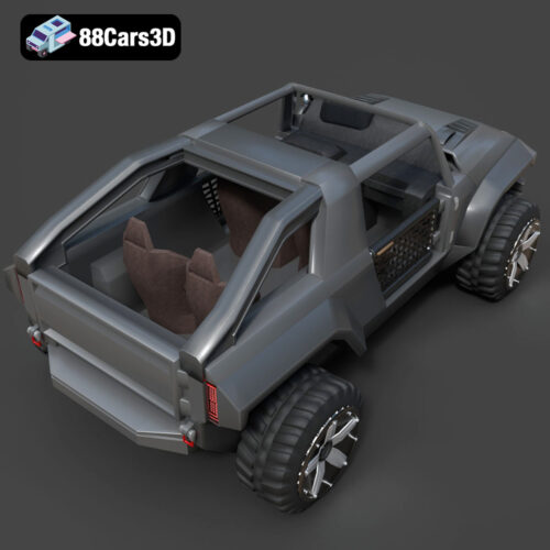 Cactus Jeep 3D Model Download STL FBX OBJ GLB Blend - Gallery Image 5 Cactus Jeep