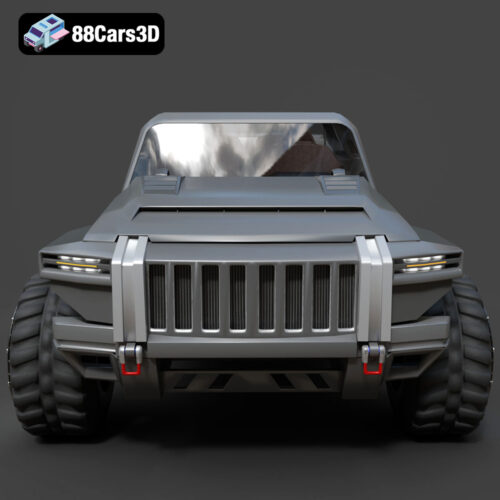 Cactus Jeep 3D Model Download STL FBX OBJ GLB Blend - Gallery Image 4 Cactus Jeep