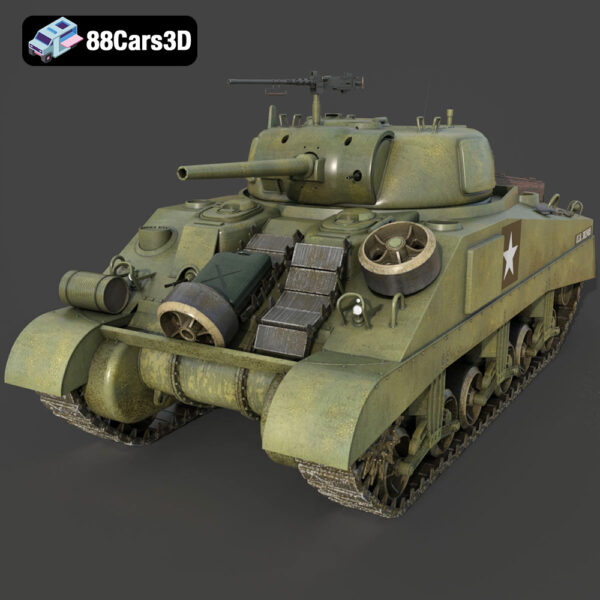 M4A2 Sherman Tank With Equipment