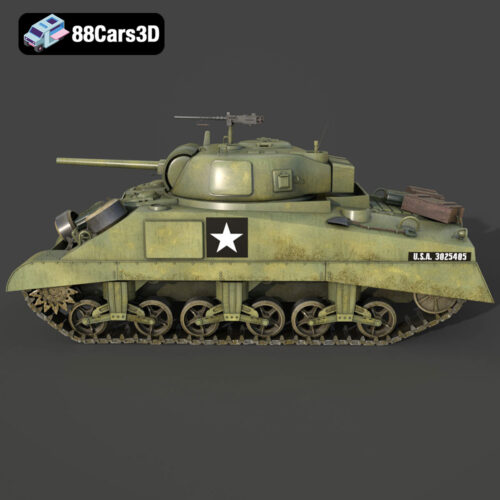 M4A2 Sherman Tank With Equipment