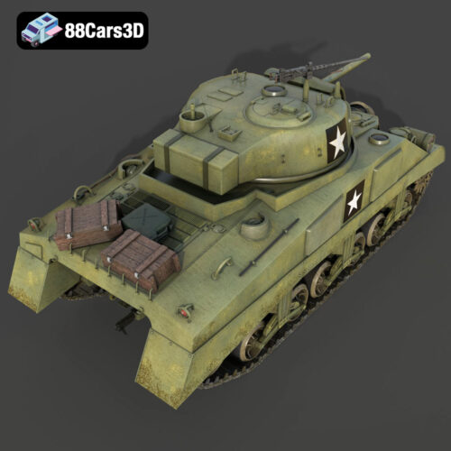 M4A2 Sherman Tank With Equipment