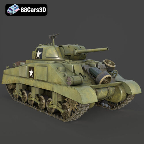 M4A2 Sherman Tank With Equipment