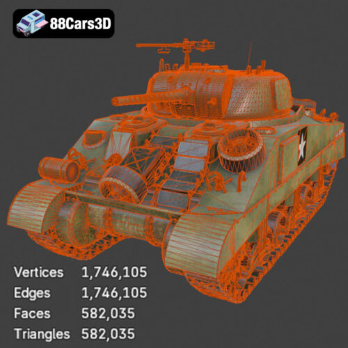 M4A2 Sherman Tank With Equipment