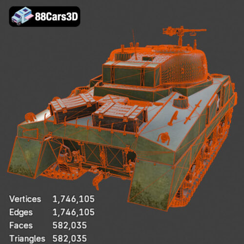M4A2 Sherman Tank With Equipment