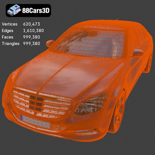 Mercedes-Benz S600 2008 3D Model Download STL FBX OBJ GLB Blend - Gallery Image 2 Mercedes-Benz S600 2008