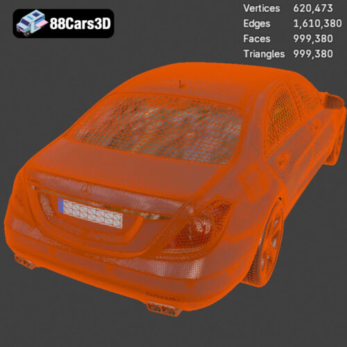 Mercedes-Benz S600 2008 3D Model Download STL FBX OBJ GLB Blend - Gallery Image 1 Mercedes-Benz S600 2008