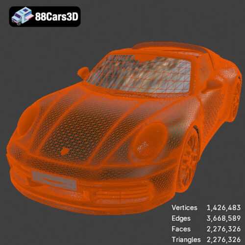 Porsche 911 Targa 3D Model Download STL FBX OBJ GLB Blend - Gallery Image 2 Porsche 911 Targa