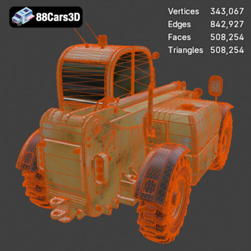 Telehandler 08 3D Model Download STL FBX OBJ GLB Blend - Gallery Image 1 Telehandler 08