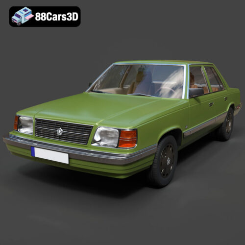 Dodge Aries K Sedan 1988 3D Model Download STL FBX OBJ GLB Blend - Gallery Image 1 Dodge Aries K Sedan 1988
