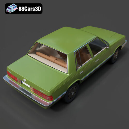 Dodge Aries K Sedan 1988 3D Model Download STL FBX OBJ GLB Blend - Gallery Image 4 Dodge Aries K Sedan 1988