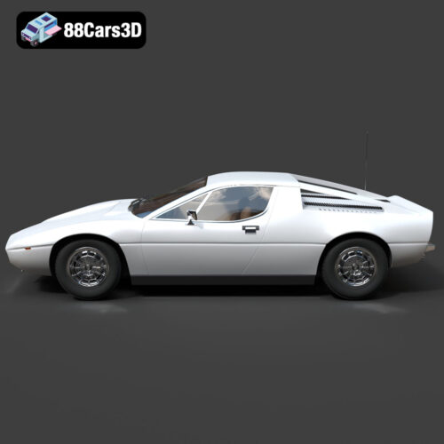 Maserati Merak 1972 3D Model Download STL FBX OBJ GLB Blend - Gallery Image 2 Maserati Merak 1972