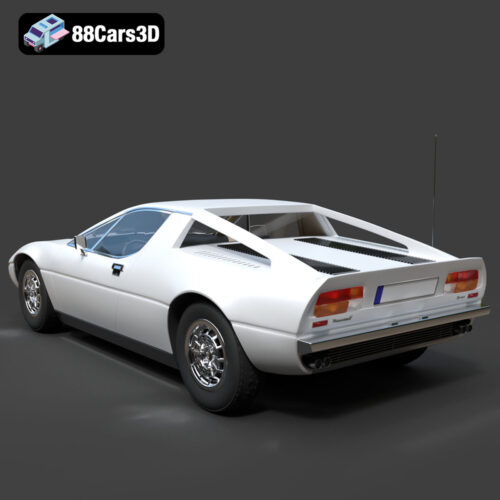 Maserati Merak 1972 3D Model Download STL FBX OBJ GLB Blend - Gallery Image 4 Maserati Merak 1972