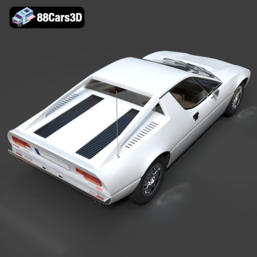 Maserati Merak 1972 3D Model Download STL FBX OBJ GLB Blend - Gallery Image 3 Maserati Merak 1972