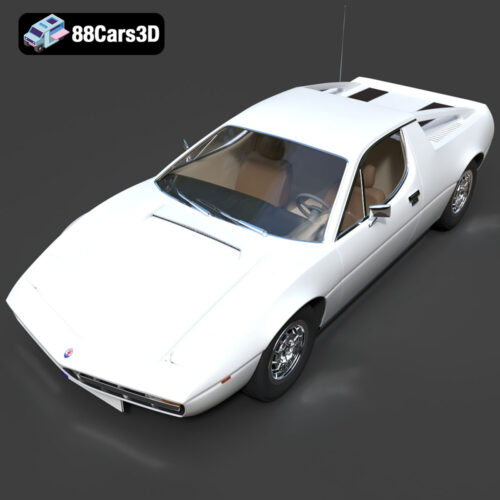 Maserati Merak 1972 3D Model Download STL FBX OBJ GLB Blend - Gallery Image 6 Maserati Merak 1972