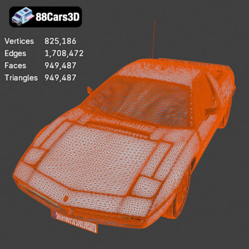 Maserati Merak 1972 3D Model Download STL FBX OBJ GLB Blend - Gallery Image 7 Maserati Merak 1972