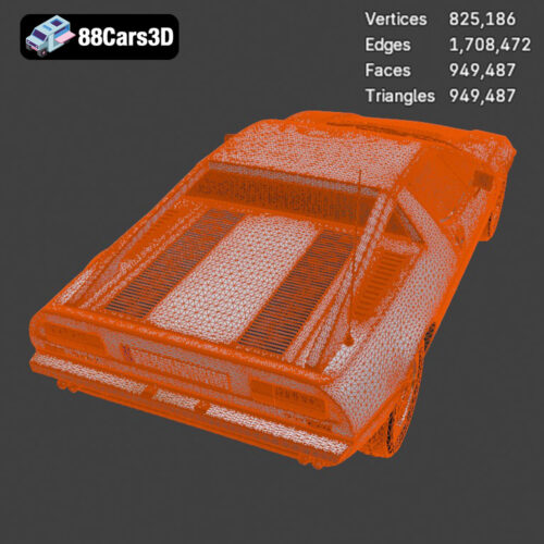 Maserati Merak 1972 3D Model Download STL FBX OBJ GLB Blend - Gallery Image 8 Maserati Merak 1972