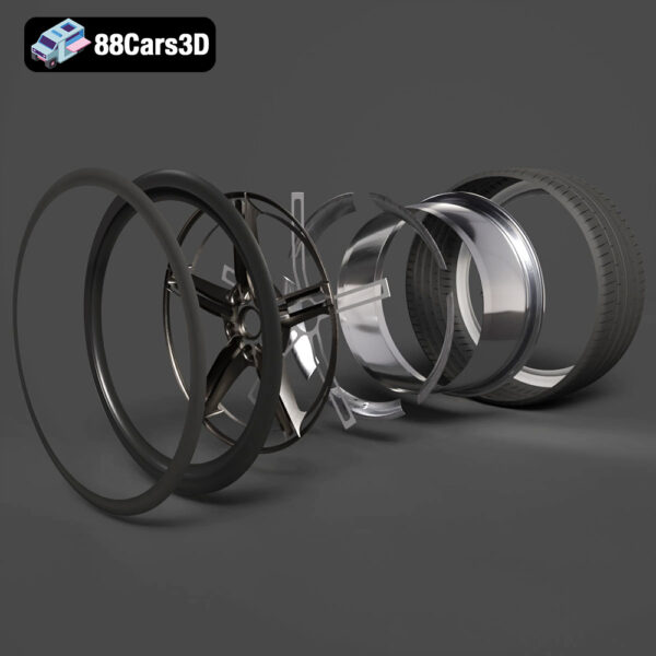 21 Inch Aero 5 Spoke Sport Wheel Tire