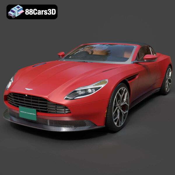 Aston Martin DB11 Volante 2019 3D Model Download STL FBX OBJ GLB Blend - Gallery Image 1 Aston Martin DB11 Volante 2019