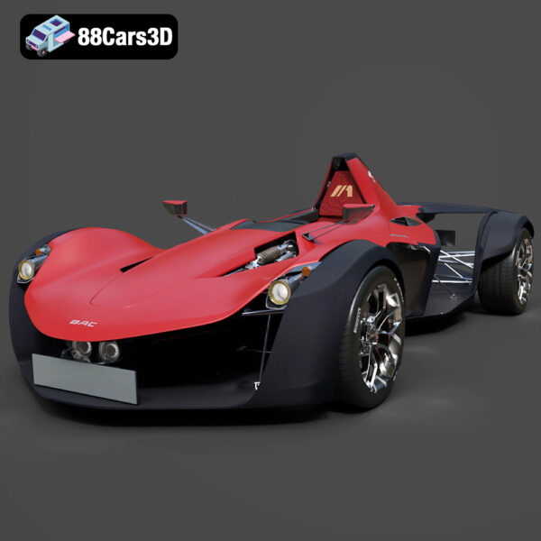 BAC Mono 2020 3D Model Download STL FBX OBJ GLB Blend - Gallery Image 1 BAC Mono 2020