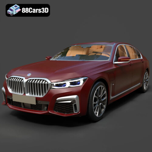 BMW 7-Series M Long 2020 3D Model Download STL FBX OBJ GLB Blend - Gallery Image 1 BMW 7-Series M Long 2020