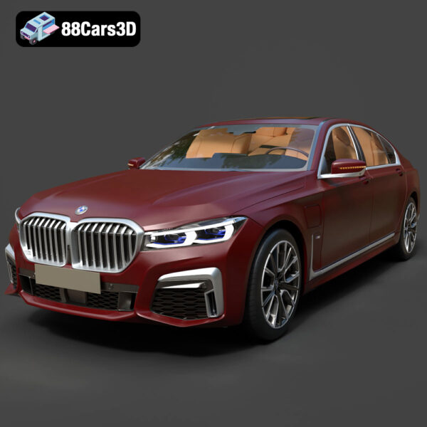 BMW 7-Series M Long 2020 3D Model Download STL FBX OBJ GLB Blend - Gallery Image 1 BMW 7-Series M Long 2020