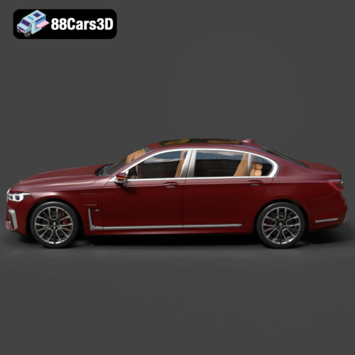 BMW 7-Series M Long 2020 3D Model Download STL FBX OBJ GLB Blend - Gallery Image 2 BMW 7-Series M Long 2020