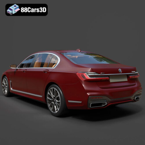 BMW 7-Series M Long 2020 3D Model Download STL FBX OBJ GLB Blend - Gallery Image 3 BMW 7-Series M Long 2020
