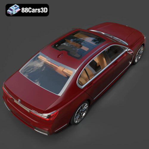 BMW 7-Series M Long 2020 3D Model Download STL FBX OBJ GLB Blend - Gallery Image 4 BMW 7-Series M Long 2020