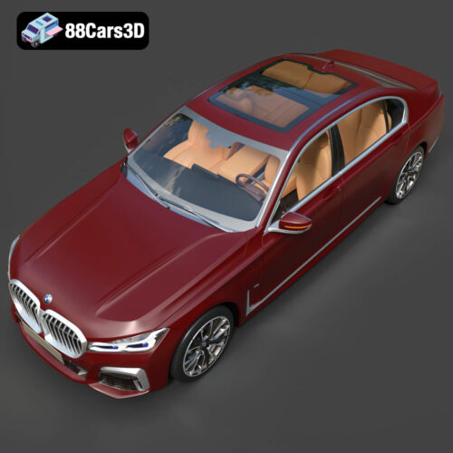 BMW 7-Series M Long 2020 3D Model Download STL FBX OBJ GLB Blend - Gallery Image 6 BMW 7-Series M Long 2020