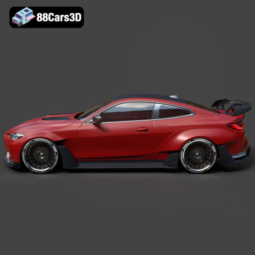 BMW G82 M4 2022 Carbon 3D Model Download STL FBX OBJ GLB Blend - Gallery Image 2 BMW G82 M4 2022 Carbon