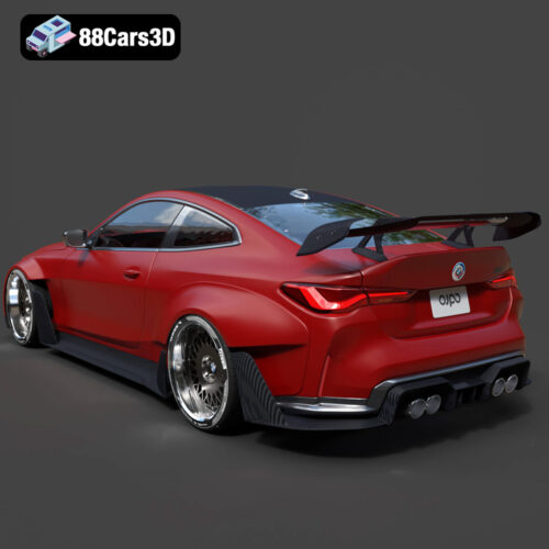 BMW G82 M4 2022 Carbon 3D Model Download STL FBX OBJ GLB Blend - Gallery Image 3 BMW G82 M4 2022 Carbon
